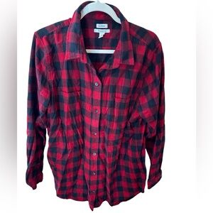 Relaxed Fit, LL Bean Buffalo Plaid Flannel Top
